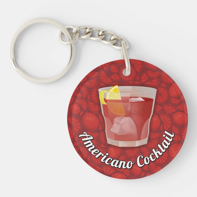 Americano Cocktail Keychain (Front)