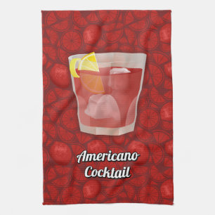 Americano cocktail kitchen towel