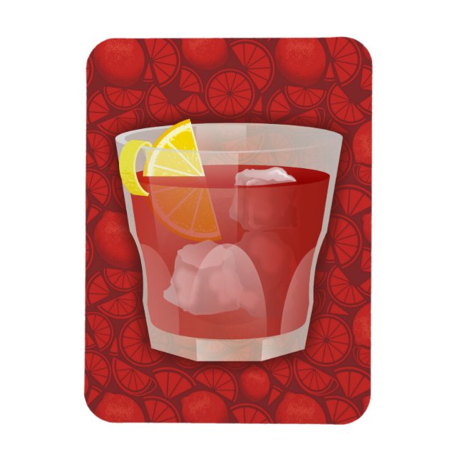 Americano cocktail magnet (Vertical)