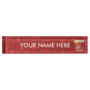 Americano cocktail nameplate