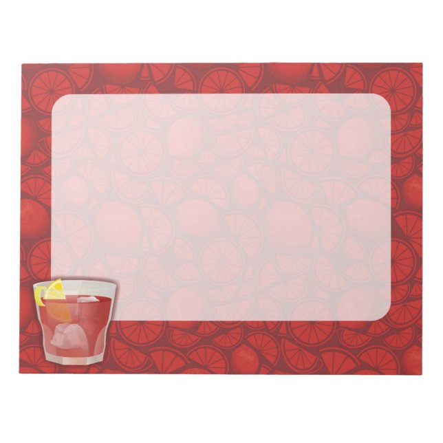 Americano cocktail notepad (Front)