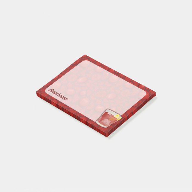 Americano Cocktail Post-it Notes (Angled)
