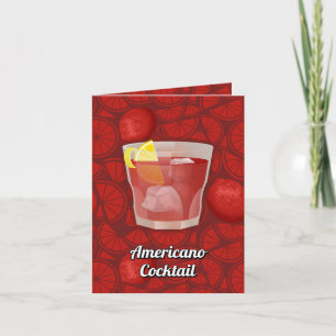 Americano Cocktail Recipe Card