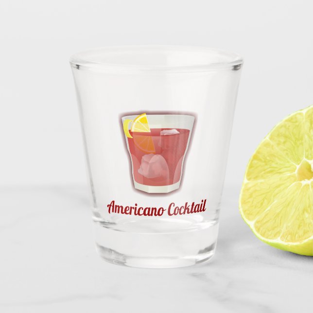 Americano Cocktail Shot Glass (Front)