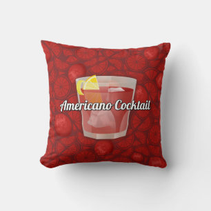 Americano Cocktail Throw Pillow
