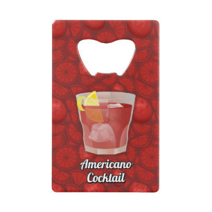 Americano cocktail wallet bottle opener