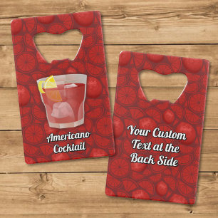 Americano cocktail wallet bottle opener