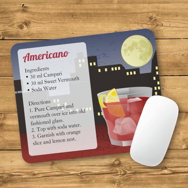 Americano Recipe Card Mouse Pad (Creator Uploaded)