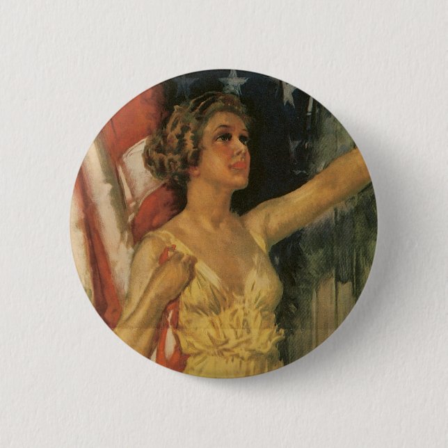 Americans All 2 Inch Round Button (Front)