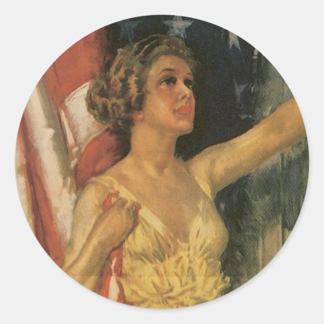 Americans All Classic Round Sticker (Front)