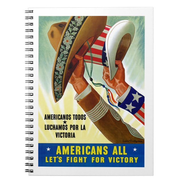 Americans All ~ Let's Fight for Victory Notebook (Front)