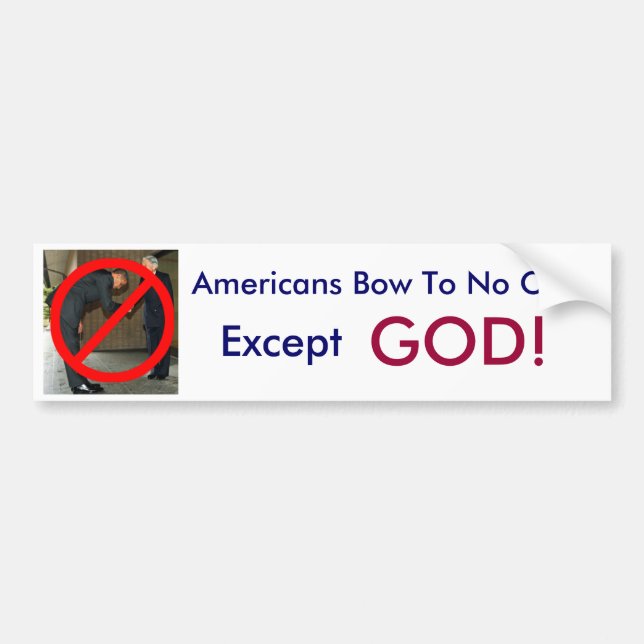 Americans Bow To No One Bumper Sticker (Front)