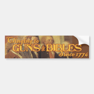 Americans Clinging to Guns and Bibles Bumper Sticker