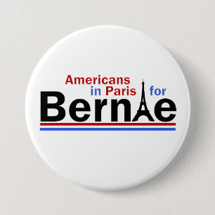 Americans in Paris for Bernie 3 Inch Round Button