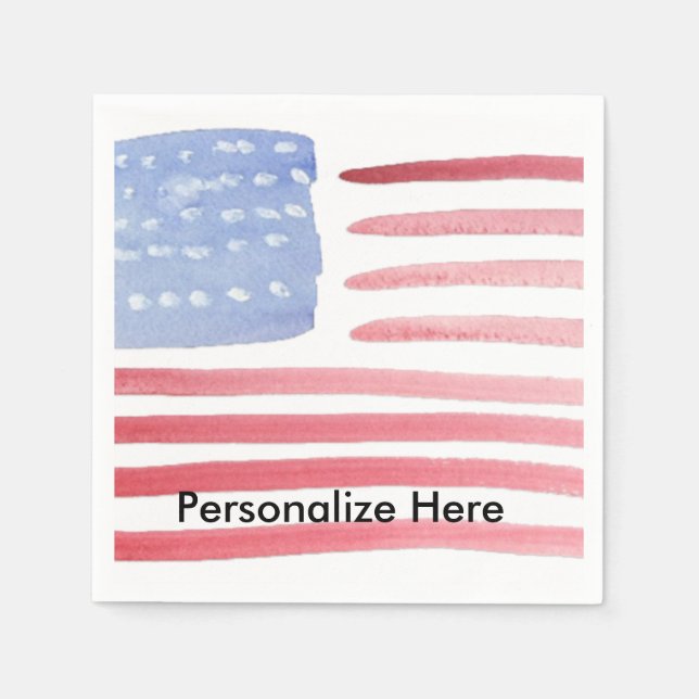 Americans USA Flag Napkin (Front)