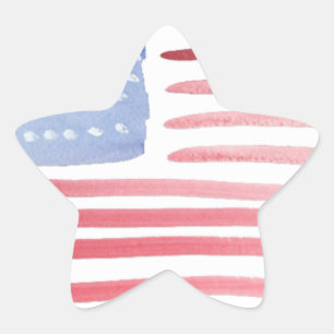 Americans USA Flag Star Sticker