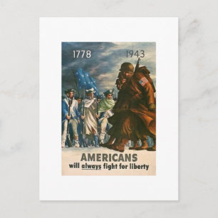 Americans Will Always Fight for Liberty Postcard