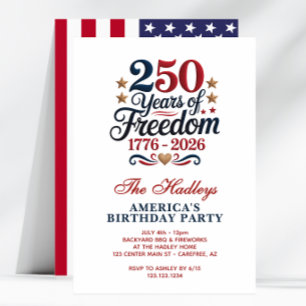 America's 250 Backyard Birthday Party Invitation