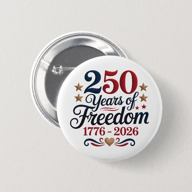 America's 250th Anniversary Americana 2 Inch Round Button (Front & Back)