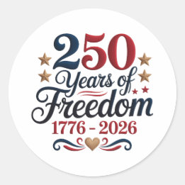 America's 250th Anniversary Classic Round Sticker