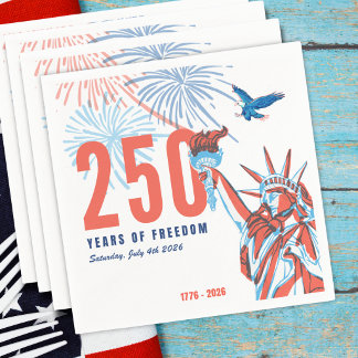 America's 250th Anniversary Freedom Patriotic Napkin