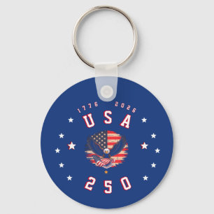 America's 250th Anniversary USA 250 1776 2026 Keychain