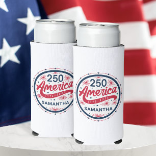 America's 250th Anniversary USA 4th of July Party Seltzer Can Cooler