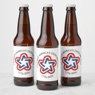 America's 250th Birthday - 1776-2026 Vintage Star Beer Bottle Label