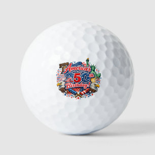 Americas 250th Birthday 4th of July Celebration Golf Balls