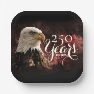 America's 250th Birthday Bald Eagle Paper Plates