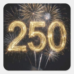 America's 250th Birthday Fireworks Square Sticker