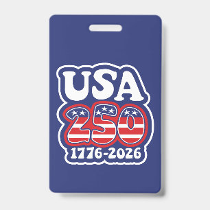 America's 250th Birthday - Groovy USA 250 Badge