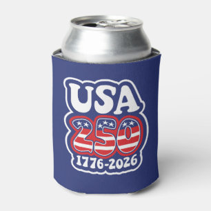 America's 250th Birthday - Groovy USA 250 Can Cooler