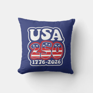 America's 250th Birthday - Groovy USA 250 Throw Pillow