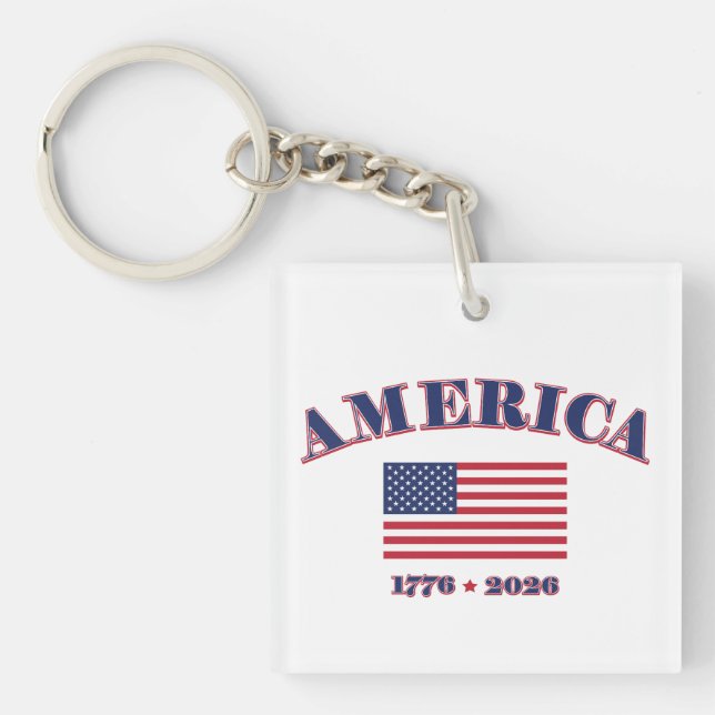 America's 250th Birthday Keychain (Front)