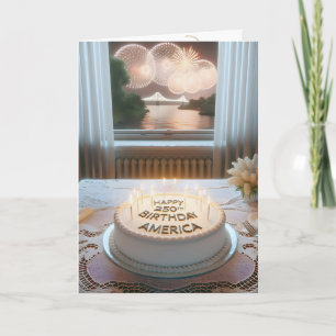 America's 250th Birthday Party Card