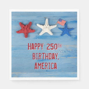 America's 250th Birthday Starfish Napkin