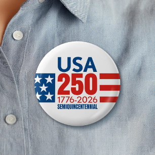 America's 250th Birthday - Stars and Stripes 2 Inch Round Button