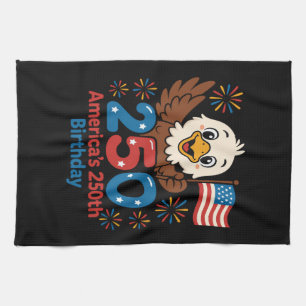 America's 250th Birthday - US Flag 250 Years Anniv Kitchen Towel