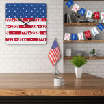 America's 250th Stars And Stripes1776-2026 Square Wall Clock<br><div class="desc">America's 250th 4th Of July Semiquincentennial anniversary celebration featuring 1776 - 2026 in stars and stripes with white numbers repeated on the red stripes.</div>