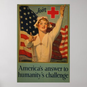 America's answer to humanity's challenge poster