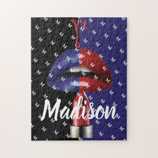 America's Beauty Makeup Girl Custom Personalized Jigsaw Puzzle
