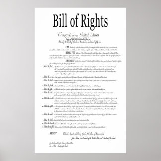 AMERICA's BILL of RIGHTS CLASSIC WHITE Poster