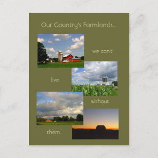 America's Farmlands 1 photo postcard