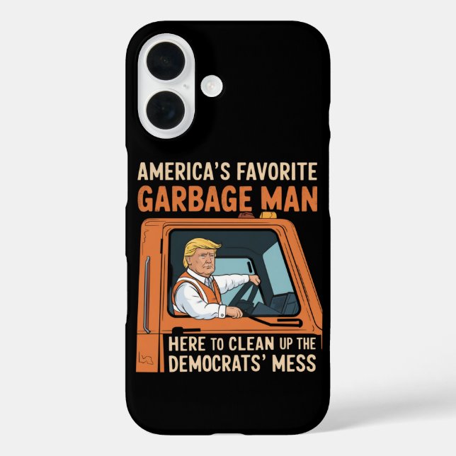 America's Favourite Garbage Man Trump 45 47 USA Case-Mate iPhone Case (Back)