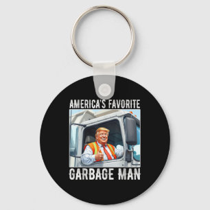 Americas Favourite Garbage Man Trump In Garbage Keychain