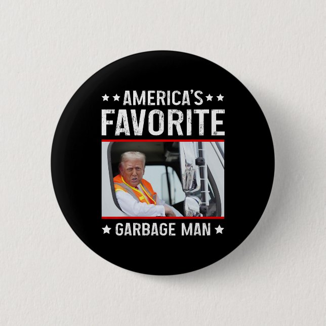 America's Favourite Garge Man Funny Trump Garge Tr 2 Inch Round Button (Front)