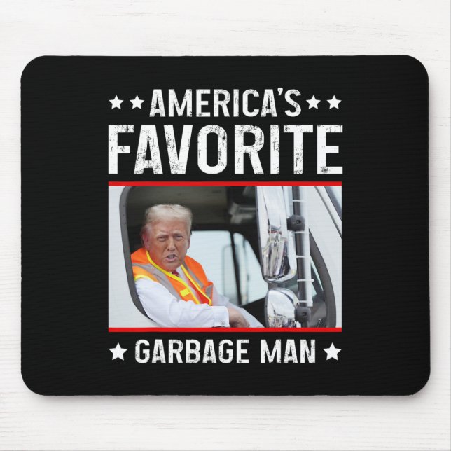 America's Favourite Garge Man Funny Trump Garge Tr Mouse Pad (Front)