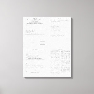 America's First Income Tax Form 1040 from 1913 Canvas Print