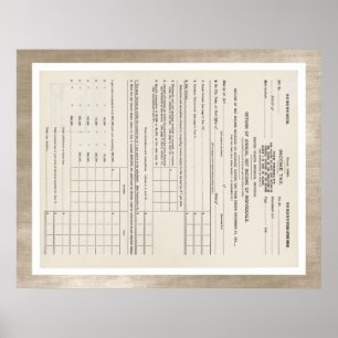 America's First Income Tax Form 1040 Red Poster